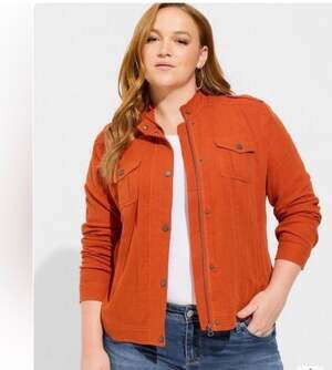 NWT Torrid Dual Fold Utility Jacket in Picante